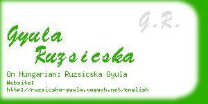 gyula ruzsicska business card
